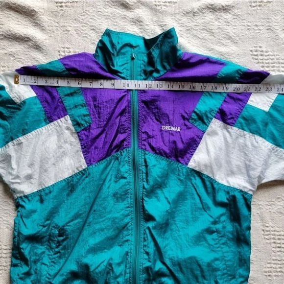Teal/Purple Dreimar Zip Up Windbreak Jacket - Picture 8 of 10
